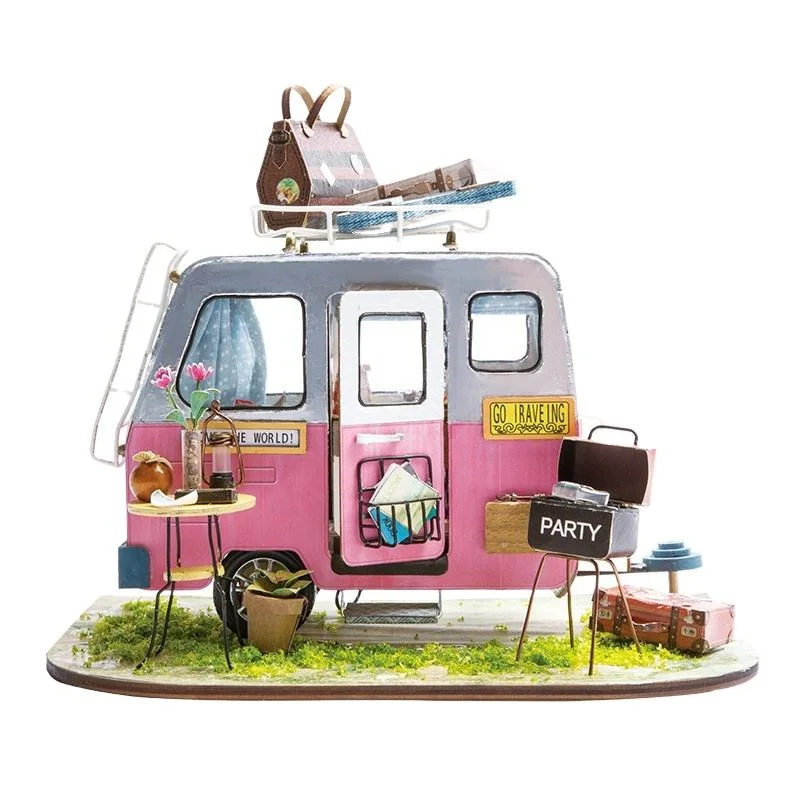 Happy Camper New DIY Kit 2018 LED Doll House for Decoration