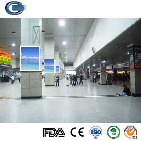 Huasheng Anno Fiera Pubblicità Logo Mostra promozionale Lightbox in tessuto elasticizzato con tensione a segmenti retroilluminato a LED senza cornice